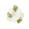 Набор шаров "Happy birthday золото", белый, золото хром, 10 шт. в уп. 251-9012