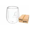 Склянка скляна з подвійним дном (скринька 36 штук) 200ml 671-040