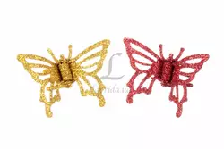 Краб для волос в виде бабочки разноцветный