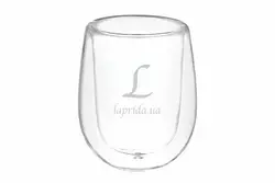 Склянка скляна з подвійним дном 200ml 671-040