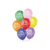 Воздушный шар (30 cм)  С днём рождения, Пастель микс  25 шт. 251-8558