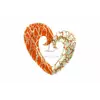 Повітряна кулька серце біло-помаранчева (1м)