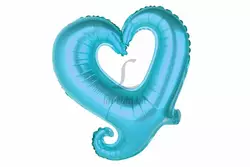 Повітряна кулька серце блакитна (35см)