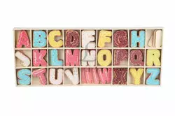 Декоративные буквы-пончики разноцветные (латиница)