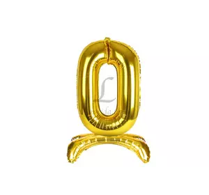 Повітряна кулька цифра золото "0" (65 см)