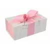 Итальянская подарочная коробка серо-розовая (18*10 см)