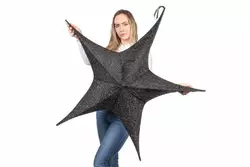 Звезда декоративная черная 110 см 254-320