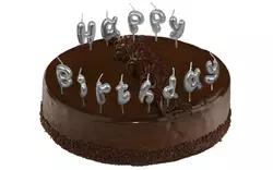 Набор свечей "Happy Birthday" (серебро ) 5-84579