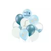 Набор воздушных шаров "Спасибо за сыночка", голубой, браш, хром голубой, 10 шт. в уп. 251-9067