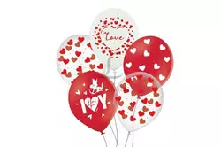 Набір повітряних кульок "Love, купідон", серця,  без обкладинки, 5 шт. 2-66925956