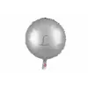 Повітряна кулька матова кругла (срібна)