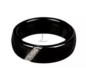 Кольцо керамическое черное (размер 9) 251-17734