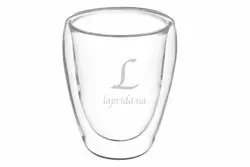 Склянка скляна з подвійним дном 200ml 671-033