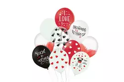 Набір повітряних кульок "Кохання до чортиків", серця, без обкладинки, 10 шт 2-66925901