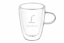 Чашка скляна з подвійним дном 330ml 671-019