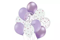 Набір куль "Фіолетові корони", хром фіолет, білий, 10шт. в уп. 251-9135