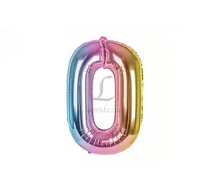 Повітряна кулька цифра "0" multicolor (1м)