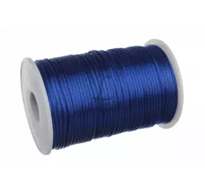 Канат атласный декоративный темно-синий (91м - Ø2,5см) 5-80403
