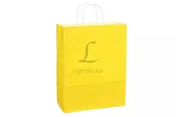 Паперовий пакет білий з ручками (250*110*330 мм) жовтий 2-66926144