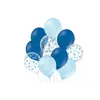 Набір куль "Happy birthday блакитний", синій, зірочки, 10 шт. в уп. 251-9234