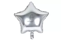 Повітряна кулька у формі зірки срібло (45см) 5-66681