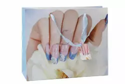 Подарункові пакети "Nails & Flowers" з атласними ручками (42*32*12см) 3-2933