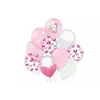 Набор воздушных шаров на выписку для девочки "Аист" белый, розовый, brush 10 шт. 251-9142