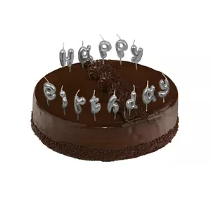 Набір свічок "Happy Birthday" (срібло) 5-84579
