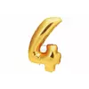 Повітряна куля у формі цифри золото матова "4" 1м 5-78356