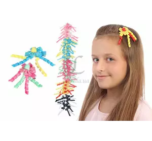 Детская заколка для волос с бантиком разноцветная