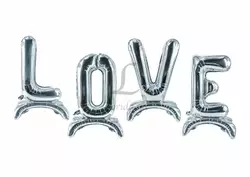 Набір повітряних кульок "Love" срібло