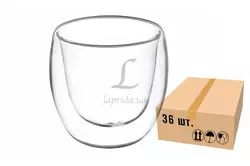 Склянка скляна з подвійним дном 150ml 671-163