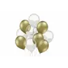 Набор воздушных шаров "Браш белый, золото" 10шт. 251-8435