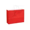 Бумажный пакет белый с ручками (400*120*310 мм) красный 2-66926267