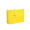 Бумажный пакет белый с ручками (400*120*310 мм) желтый 2-66926274