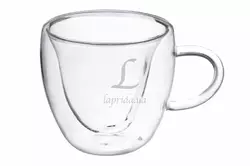 Чашка стеклянная с двойным дном 270ml 671-255