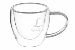 Чашка стеклянная с двойным дном 100ml 671-132