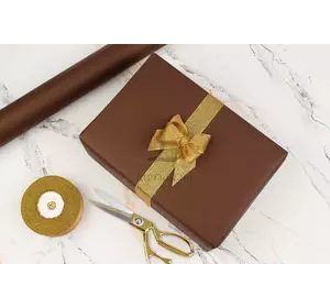 Бумага упаковочная "Тон шоколад+шоколад" в рулоне (8м х0,7м) 100г/м2 квм 255-6918
